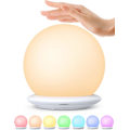 Miniatyrbillede 1 af 7: Børnenatlampe, genopladelig børnenatlampe med berøringskontrol, timer, 8 RGB farver lampe baby natlampe til børn