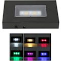 Miniatyrbilde 4 av 4: LED-lysbase, rektangulær USB-flerfarget lysdisplaybaseholder for krystallstatuer, smykker (svart)