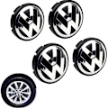Miniatyrbilde 2 av 5: 4 stk. VW Logo Ytre Diameter 56mm Kapsel Felgemblem Felgmerke