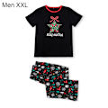 Pikkukuva 1 / 5: Joulupyjamat Matchivat Perhepyjamat Vanhemmat-Lapsi Setti Lyhythihainen T-paita Housut Lumihirvi Painettu Yöasu Men XXL