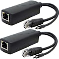 Miniatyrbillede 1 af 2: 2-pak Gigabit PoE Splitter, 48V til 5V 2.4A Micro USB Ethernet Adapter, fungerer med Raspberry Pi 3B+, IP-kamera og mere.
