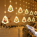 Miniatyrbilde 2 av 5: Juletrærlys, 10 trærlys 120 LED juledekorasjoner innendørs, batteridrevne juletrærvindulamper 9,84 fot vanntett lysstreng for