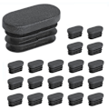 Miniatyrbillede 1 af 2: 100 stk. 15 x 30 mm plastik endestykker, til rør, møbelben, ovale endestykker, til plastik stolben hætter, til ovale rør NPTERBL