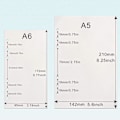 Miniatyrbild 3 av 5: A6 Refillpapper, 3 Förpackningar 100GSM Tjockt Påfyllningsbart Papper 6 Håls Insatser Löst Blad Papper 135 Ark (270 Sidor)