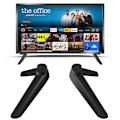 Miniatyrbilde 4 av 5: Universelt TV-stativ med stativ, Smart TV-bordstativ med skruer, TV-stativ med skruesett for de fleste 32, 40, 49, 50, 55 tommers flatskjermer, Bl