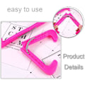 Miniatyrbilde 4 av 5: Beskyttelse for kunstløpskøyter Skøytebeskyttelse Justerbar elastisk skøytebeskyttelse for kunstløp (rosa rosa) (2 stk)