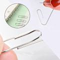 Miniatyrbillede 2 af 2: Papirclips, kontorclips, skrivebordsclips, til læsning, smykkeopsætning, håndværk (sølv)