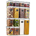 Miniatyrbild 1 av 8: 14-pack Matförvaring - Lufttäta Burkar med Lock - Set Transparent Transparent