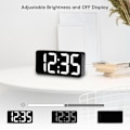 Miniatyrbild 3 av 4: DreamSky Liten Digital Väckarklocka för Sovrum, Stor Tydlig Sifferdisplay med Dimmer för Vardagsrum, USB-C Adapterdriven