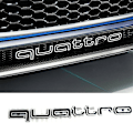 Miniatyrbild 1 av 3: Cool Quattro-logotypmärke Emblem Dekal Frontgrill Nedre Trim för Aud-i A6 A7 Black