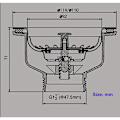 Miniatyrbillede 3 af 5: Vaskestrop uden overløb i rustfrit stål, kurv ø 110 mm 1½\", rustfrit stål + ABS afløb + kurv