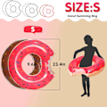 Miniatyrbillede 2 af 5: 2-pak, Donut Pool Floater Pool Donut Pool Floater Donut Oppustelig Donut Indre Rør Donut Pool Ring Donut Strand Pool, Rosa, Kaffe