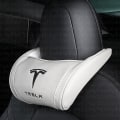 Miniatyrbilde 1 av 5: Lær Bil Nakkestøtte For Tesla Model 3 X S Y 2022 Midjekudde Reise Nakkestøtter Tesla Model Y 2023 Tilbehør Bilinteriør white headrest