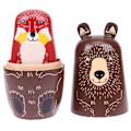 Miniatyrbilde 4 av 5: Russiske Dukker / Matryoshka - Babushka dukke - Dyr multicolor