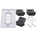 Pikkukuva 4 / 5: 3-Porttinen HDMI 2.0 Seinälevy Komponentti HDMI Komponentti Komposiitti Audio Seinäkiinnityspistorasia, Tukee 4K 60Hz 1080P Täydellisesti (3 HDMI)