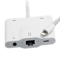 Miniatyrbillede 3 af 5: Lightning til Rj45 Ethernet Lan Kablet Netværksadapter 5 i 1 Usb Otg Lan Rj45 Ethernet 3,5 mm Høj Hastigheds Konverter