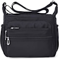 Miniatyrbild 1 av 5: (S, Svart) Dam Nylon Messenger Bag Vattentät Multi-Pocket Me