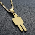 Miniatyrbilde 3 av 4: Billie Eilish Halskjede i rustfritt stål (gull, 1. utgave)