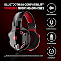 Miniatyrbillede 2 af 5: Trådløse Bluetooth-hovedtelefoner med mikrofon, PS4-spilheadset til PC, Xbox One, Ps5