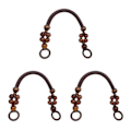 Miniatyrbild 3 av 5: 1/2/3 Träpärlväska Handtag Väskrem Handväska Handtag Rem Rödbrun 48cm[mo] Red Brown 48cm 2Set