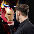 Miniatyrbillede 4 af 6: Avengers Legends Iron Man Elektronisk Hjelm Mænd Børn 1:1 Bærbar Iron Man Hjelm Knapstyring Deformeret Cosplay Rekvisitter Gaver【ad】
