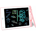Miniatyrbillede 1 af 5: (Pink) Farverig LCD skrivetablet, 10 tommer børnetegninger tablet med magisk tavle pen bærbar tavle til papirløs skrivning og tegning, børn og voksne