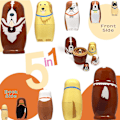 Miniatyrbild 3 av 5: Ryska Nesting Dolls Björnar Matryoshka Dockor Leksaker Söta Djur