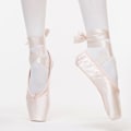 Miniatyrbillede 1 af 4: Satin Dansesko Halvpointe Ballet Slipper med Pink Bånd