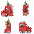 Miniatyrbillede 5 af 5: 1 Styk 3D Pop Up Julekort Snemand Juletræ Julemand i Bil