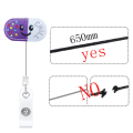 Miniatyrbilde 3 av 5: 3 stk (ca. 3,2 * 8,5 cm) ABS ID-kortklips uttrekkbar lanyard
