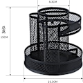 Miniatyrbillede 3 af 5: 1 stk. Skrivebordsarrangør Opbevaring 360° Drejelig Penneholder Metalgitter