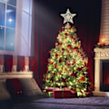 Miniatyrbild 2 av 5: Julgrans Toppstjärna Julgrans Toppstjärna Med LED-Strängljus Glitter Julgrans Toppstjärna Lampa Fo