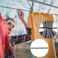 Miniatyrbillede 2 af 5: 2-delt sort rejse tøjline, udvidbar rejse tøjline