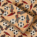 Pikkukuva 1 / 5: 6 jalkapalloa, lasten piirroshahmoinen syntymäpäivä, lasten lahjapaperi