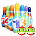 Miniatyrbilde 1 av 5: 12-delt Bowlingsett for Barn - Utviklingslek Bowlingpinner