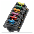 Miniatyrbillede 3 af 5: 6-vejs bilsikringboks, 12V/24V/32V/48V universel standard bladfuse