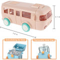 Miniatyrbild 4 av 5: Skolbuss Vattenflaska för Barn, Pipmugg med Hjul, 16oz/500ml Lastbils Vattenflaska (Rosa)