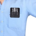 Miniatyrbillede 4 af 5: 1 sort pen etui, pen taske, læder robust lommebeskyttelse