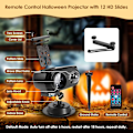 Pikkukuva 3 / 5: Ulko- ja sisätilojen joulu- ja halloween-valoprojektori, 12 W, LED, lumihiutaleet, vedenkestävä, pa