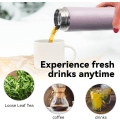 Miniatyrbilde 5 av 5: Isolert teinfuser med filter og lokk, rustfritt stål