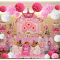 Miniatyrbilde 3 av 5: 18 stk. rose papirblomsterballer Bursdag og bryllupsdekorasjon