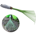 Miniatyrbillede 5 af 5: Metal Have Rake med Ni Tænder Græs Rake Blade og Blomster