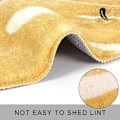 Miniatyrbilde 3 av 5: Gult blad område teppe, 2'x3', badematte for bad, sklisikker myk polyester teppe, maskinvaskbar, absorberer vann, moderne bladformet teppe for dørmatte badekar, innendørs teppe