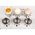 Miniatyrbilde 4 av 5: Sett med 6 eggkopper i rustfritt stål for kokte egg (Sølv)