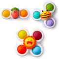 Miniatyrbilde 1 av 5: Sterke sugekopp Fidget Spinnerz sensoriske badeleker for baby 6 1