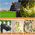 Miniatyrbillede 4 af 5: 10M 100 LED Solcelled Lysstreng med Kunstige Planter, 8-Modes Vandafvisende Lysstreng til Indendørs