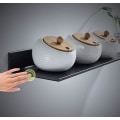 Miniatyrbilde 3 av 5: 1 x 60cm Svart Rektangulær Badhylle Metall Veggmontert