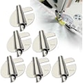 Miniatyrbild 1 av 5: Universal symaskinsfotset för rullad fåll, symaskinsfot för fållning, 3-10 mm rullad fålltryckfot sömguide 6 st 3-8 mm