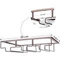Miniatyrbilde 4 av 5: Vinglassstativ - Metall Under Cabinet Hengende Stemware Holder