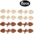 Miniatyrbilde 2 av 4: Lær Horn Toggle Knapper 8 Par Horn Feste Knapper Pu Lær Sy Knapper Toggle Feste For Diy Klær Sy Tilbehør(beige Og Brow